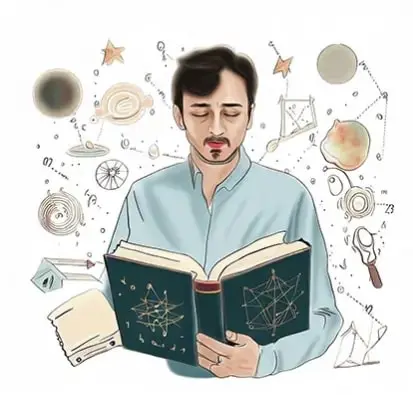 Free horoscope image, a man reading book