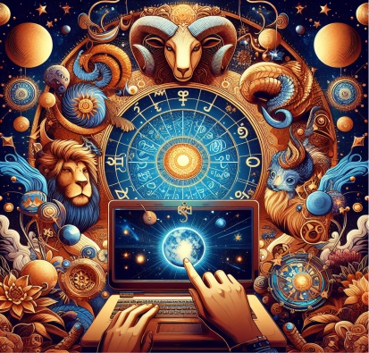 A image indicating web astrology